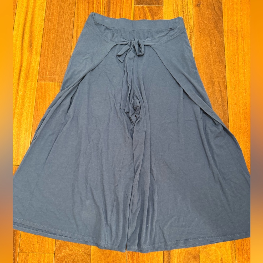 Michael Stars Blue Tie-Waist Wide Leg Pants